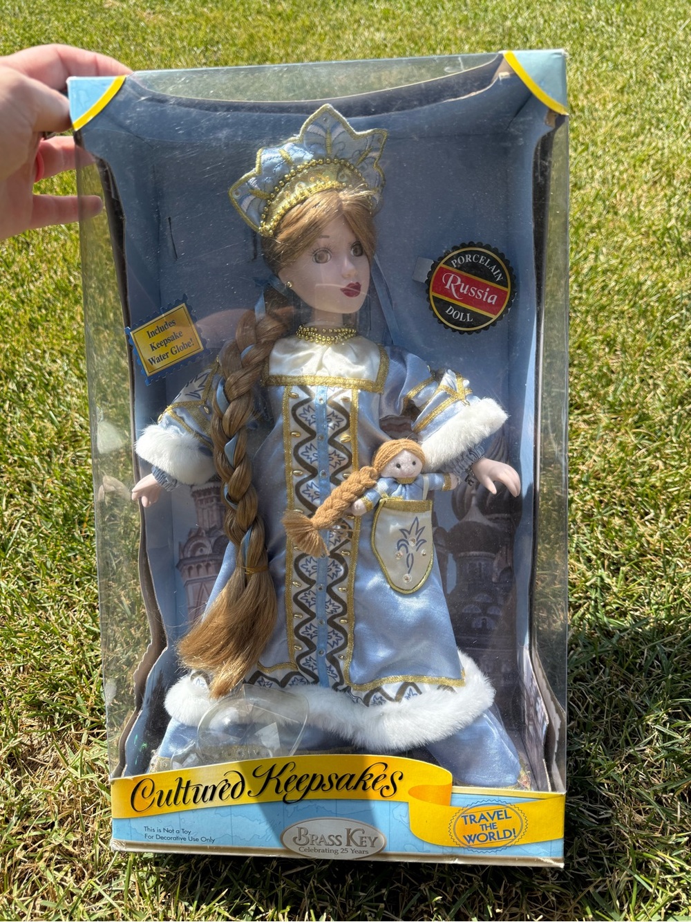 Cultured Keepsakes Russian Porcelain Doll in Light Blue